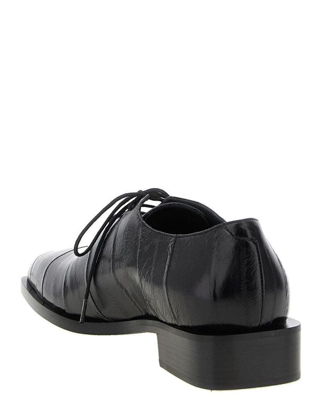 Giuseppe Zanotti Black Leather Lace Ups Shoes for men