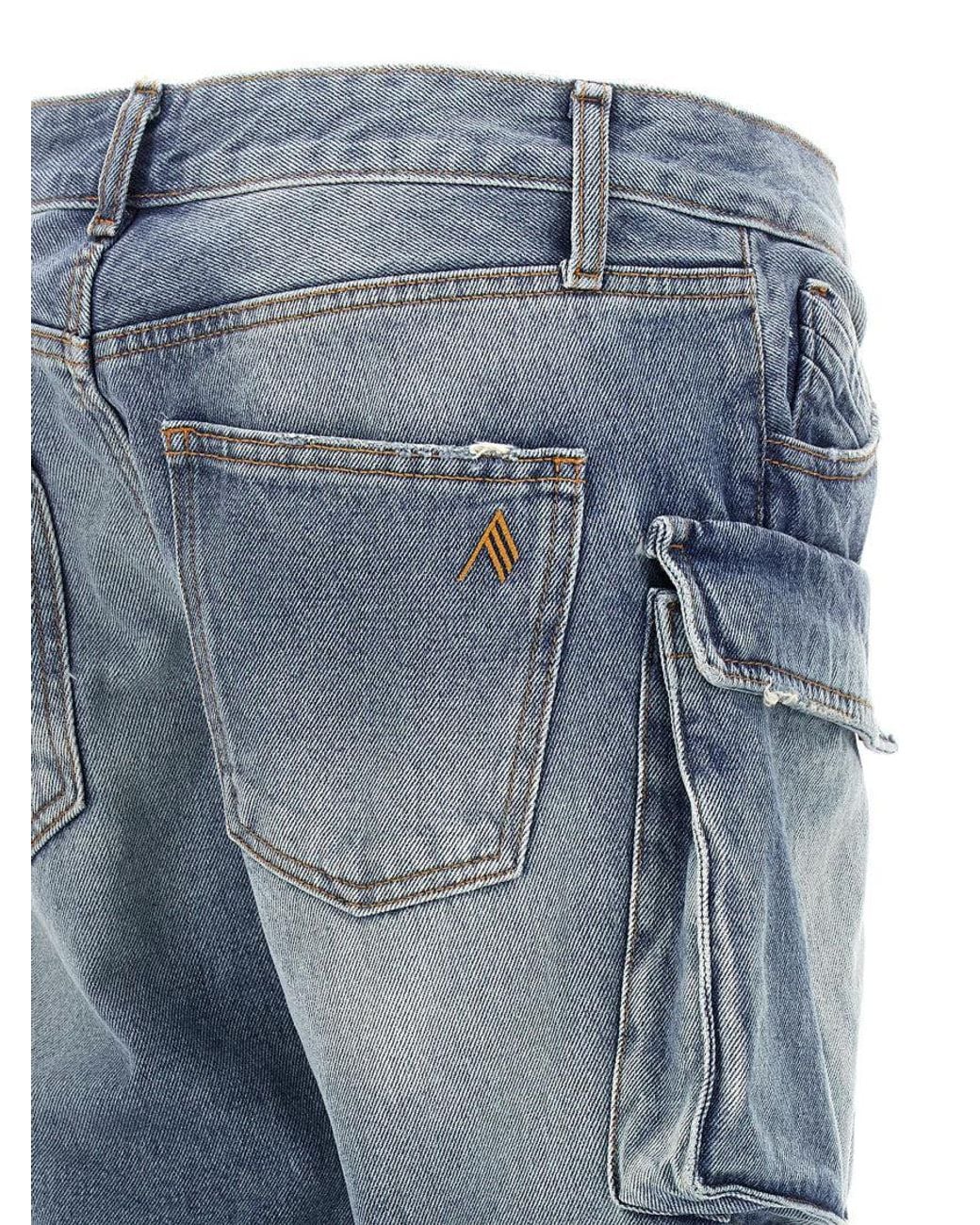 The Attico Blue Cargo Jeans