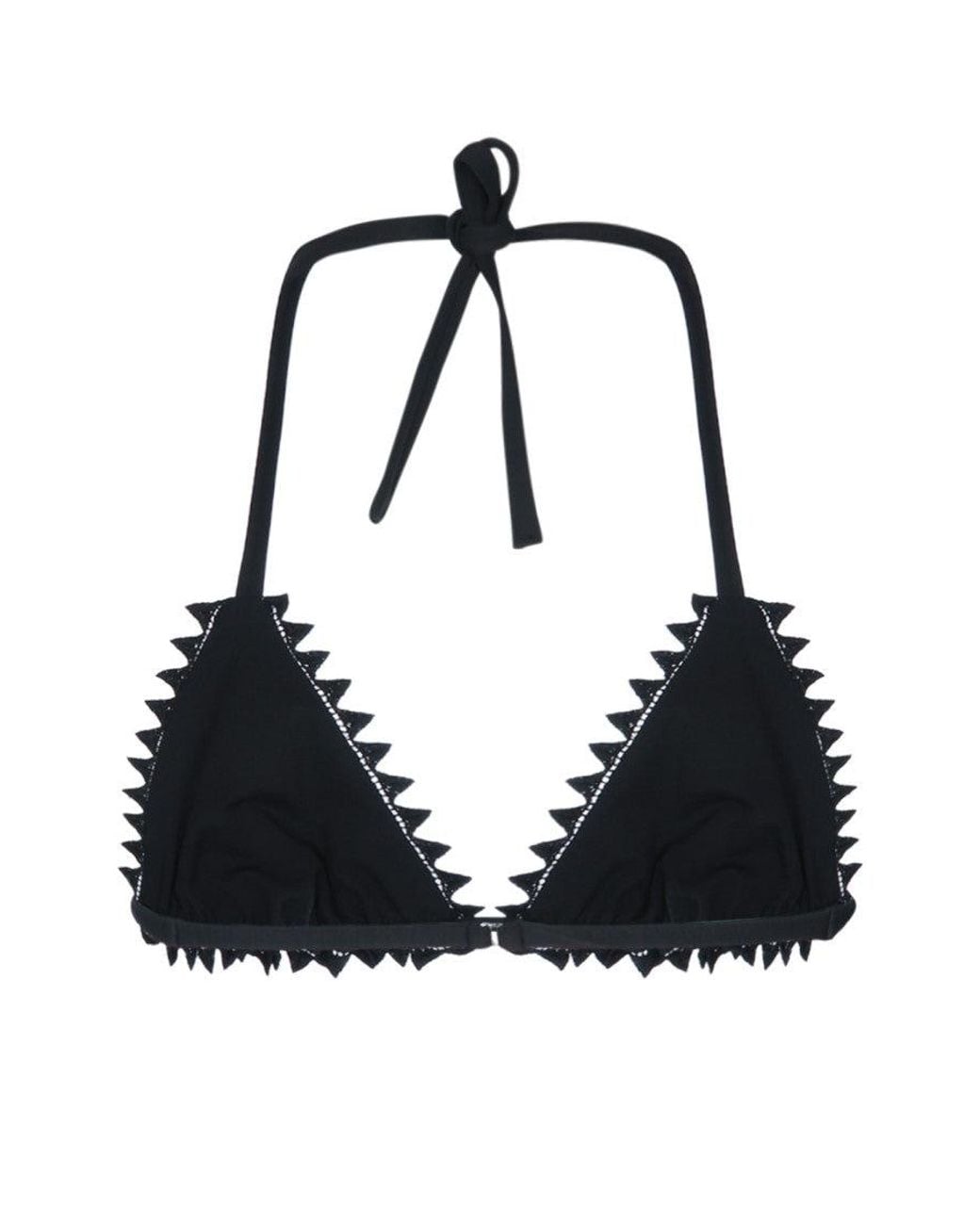 Jacquemus Black Halter Neck Triangle Bikini Top