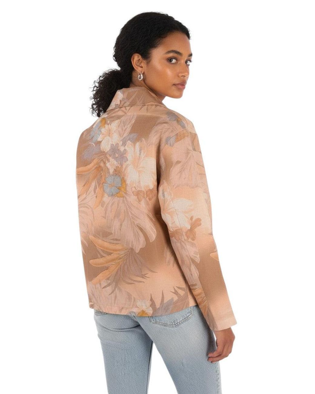 Maison Margiela Pink Floral Notched Lapel Jacket