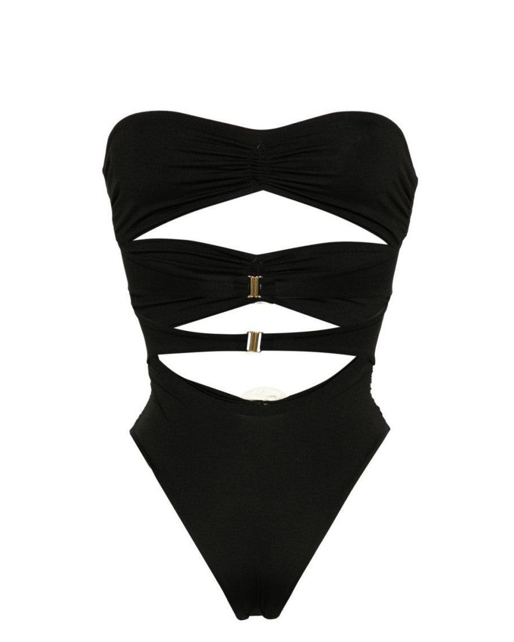 LaRevêche Black Embellished Swimwear