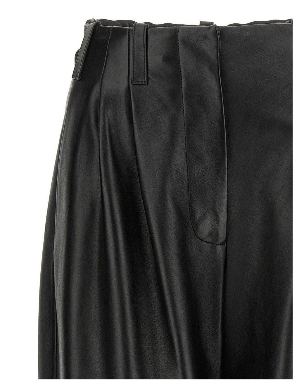 Givenchy Black Lambskin Leather Trousers