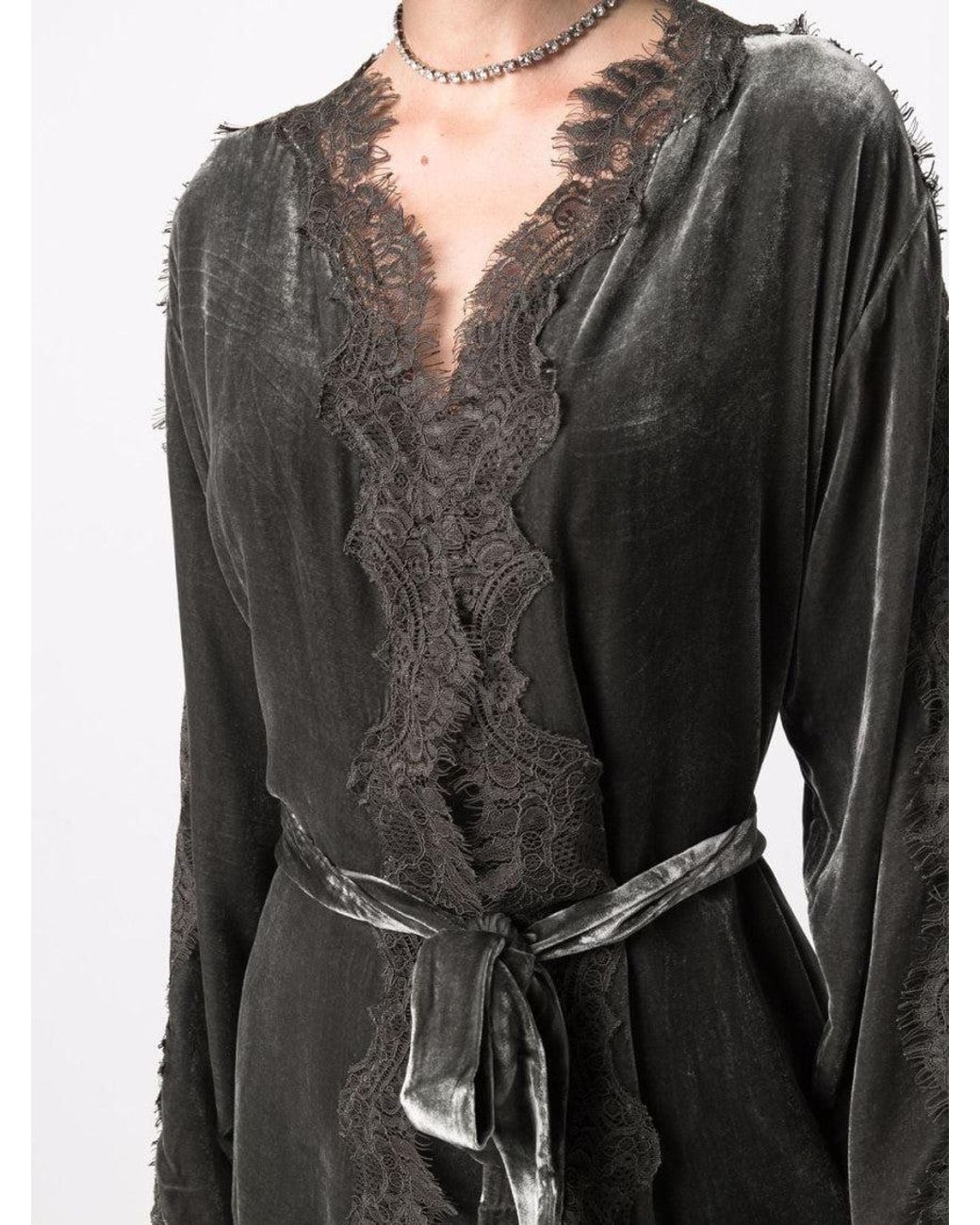 Gold Hawk Black Dark Velvet Long Duster