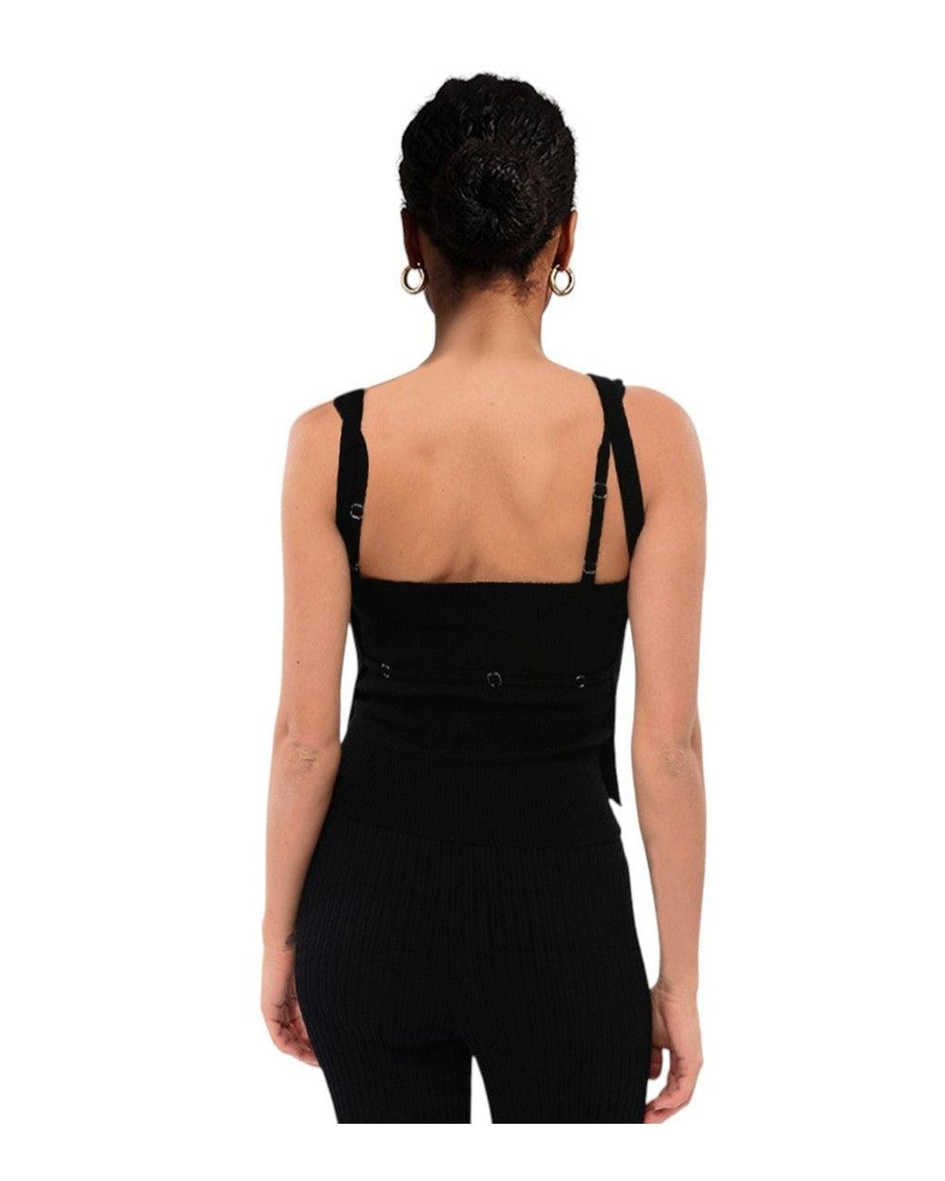 Emporio Armani Black Knitted Halter Neck Top