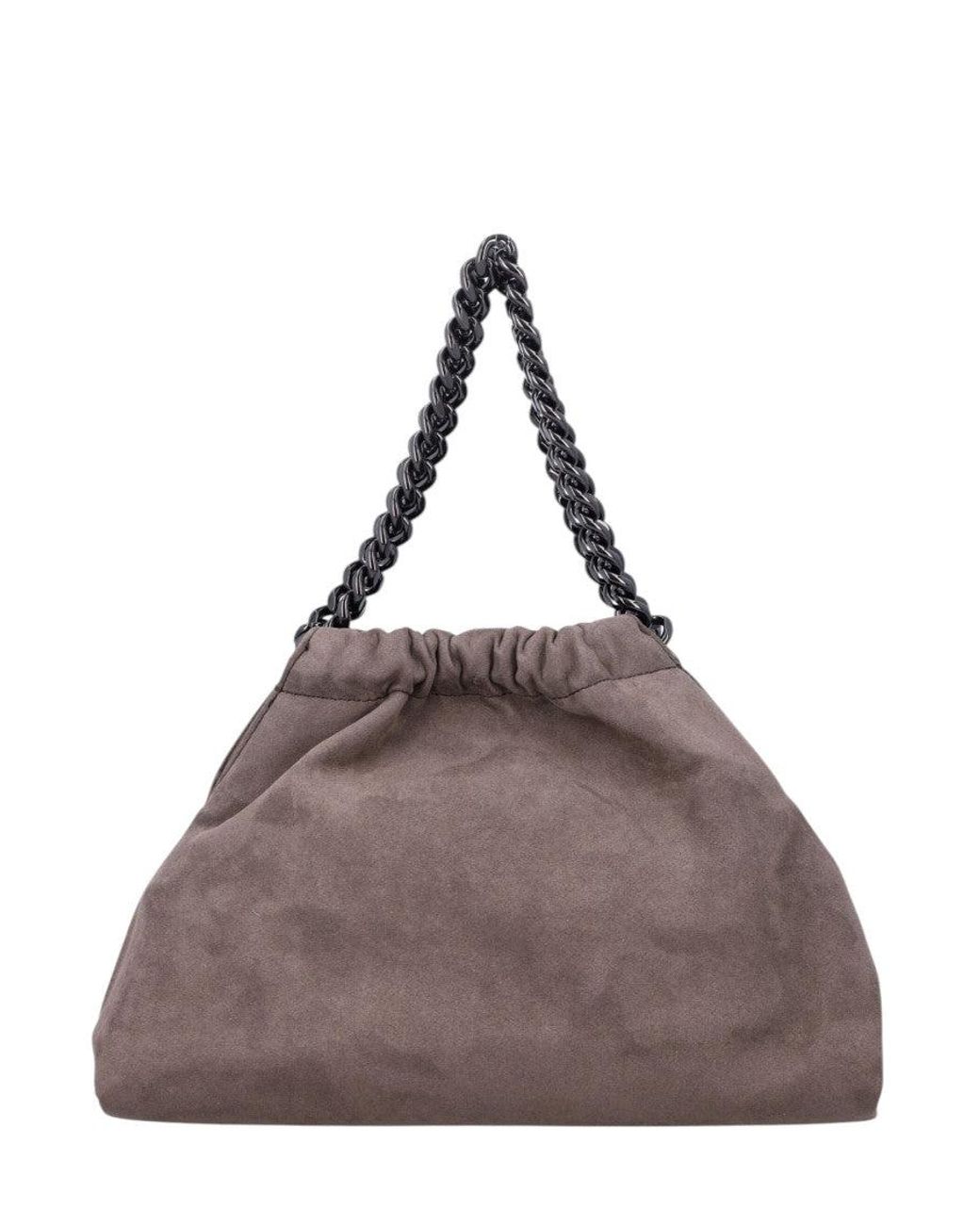 Stella McCartney Brown Taupe Falabella Mini Shoulder Bag