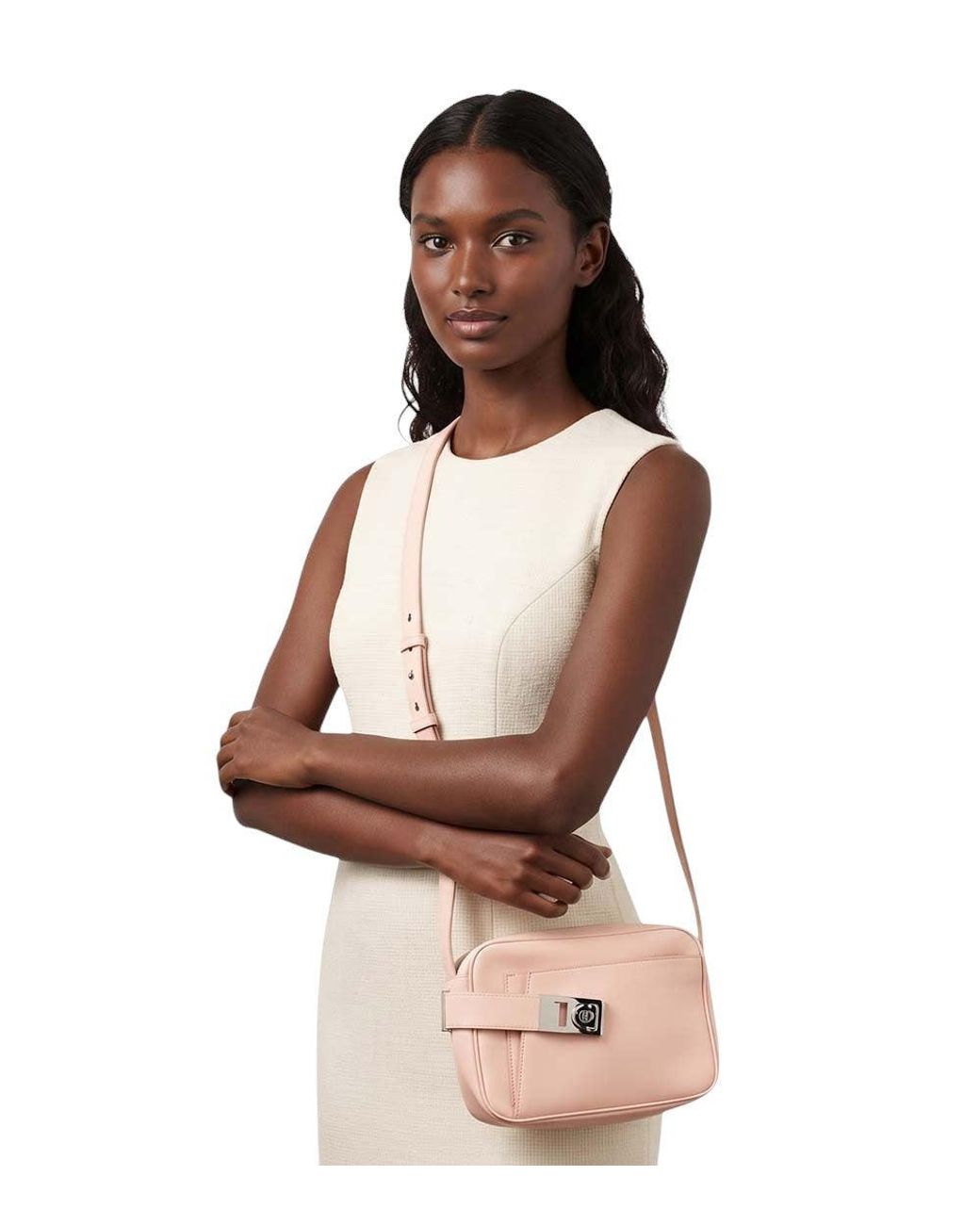 Ferragamo Pink Logo Small Crossbody Bag