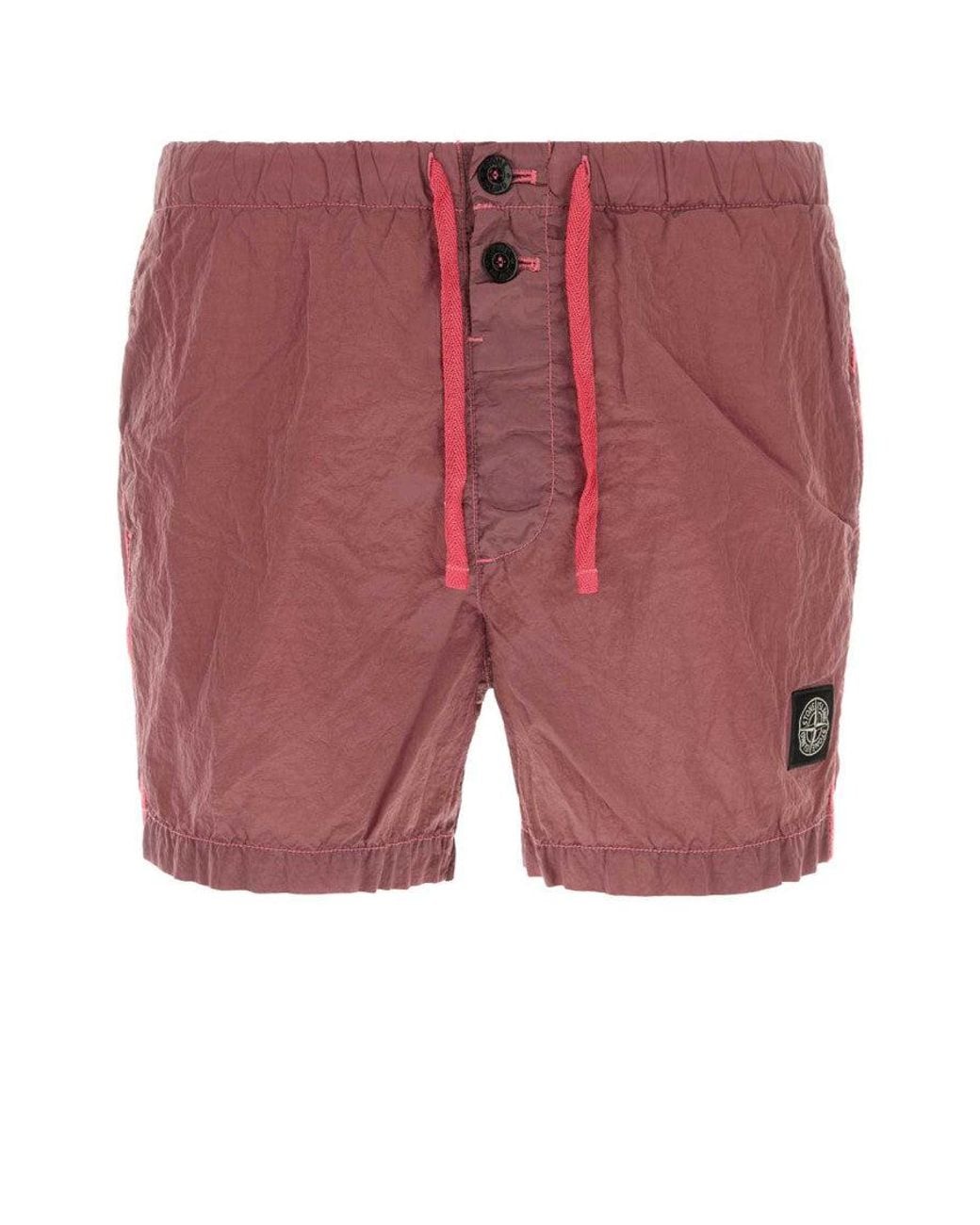 Stone Island Pink Slim Swim Shorts for men