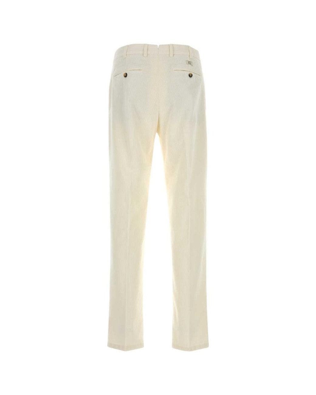 PT Torino Natural Off Corduroy Pants for men