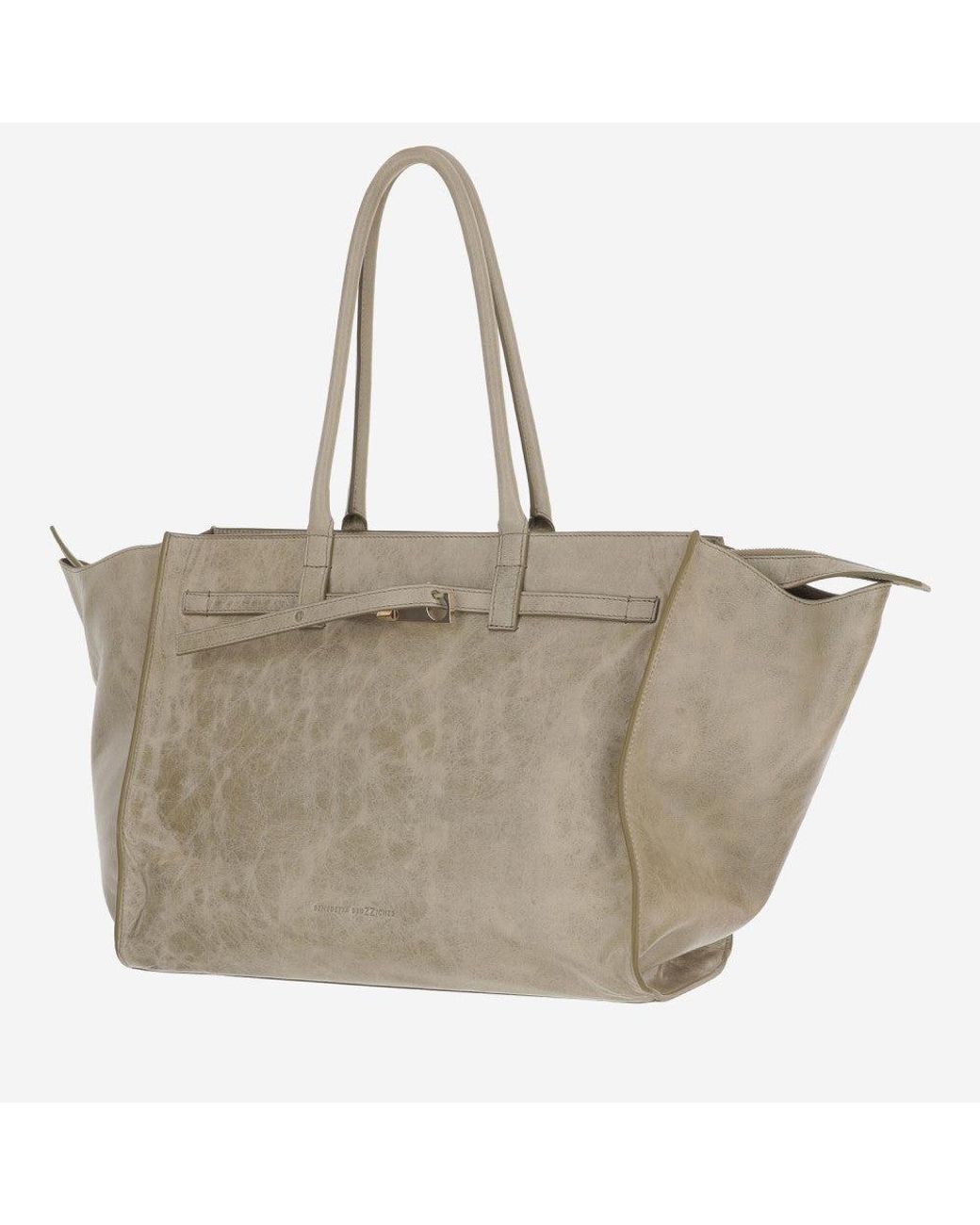 Benedetta Bruzziches Gray La Petite Top Zip Tote