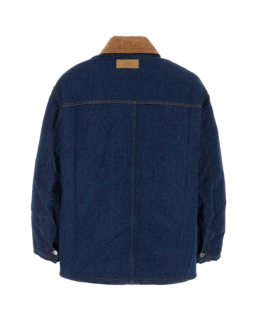 AMI Blue Padded Denim Jacket for men