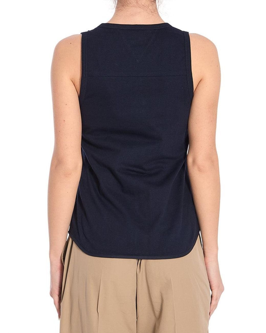 Bottega Veneta Blue Scoop Neck Top