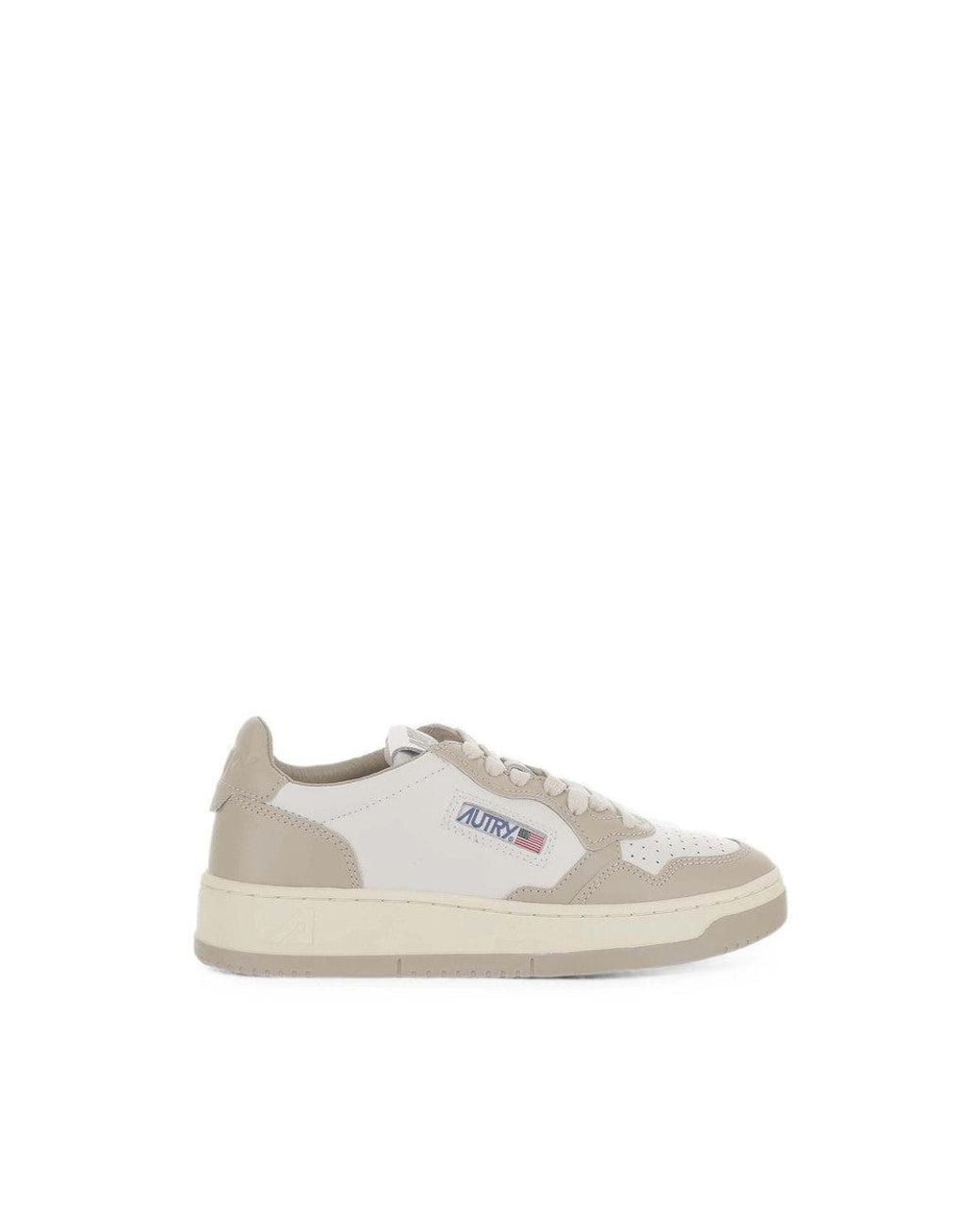 Autry White Color Block Medalist Sneakers