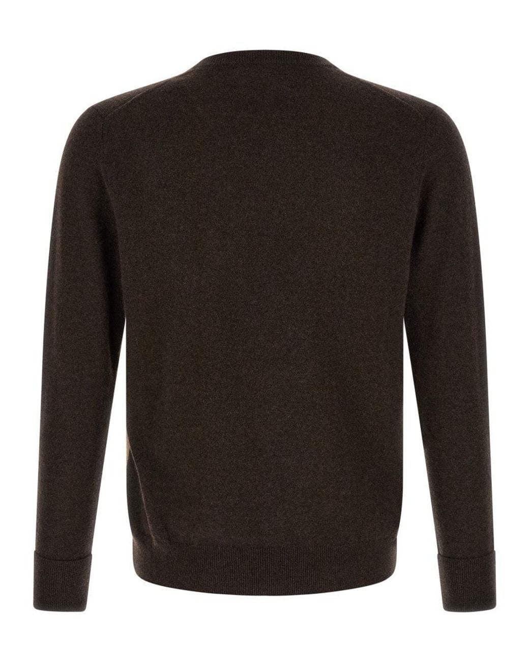 Ballantyne Black Geometric V Neck Sweater for men