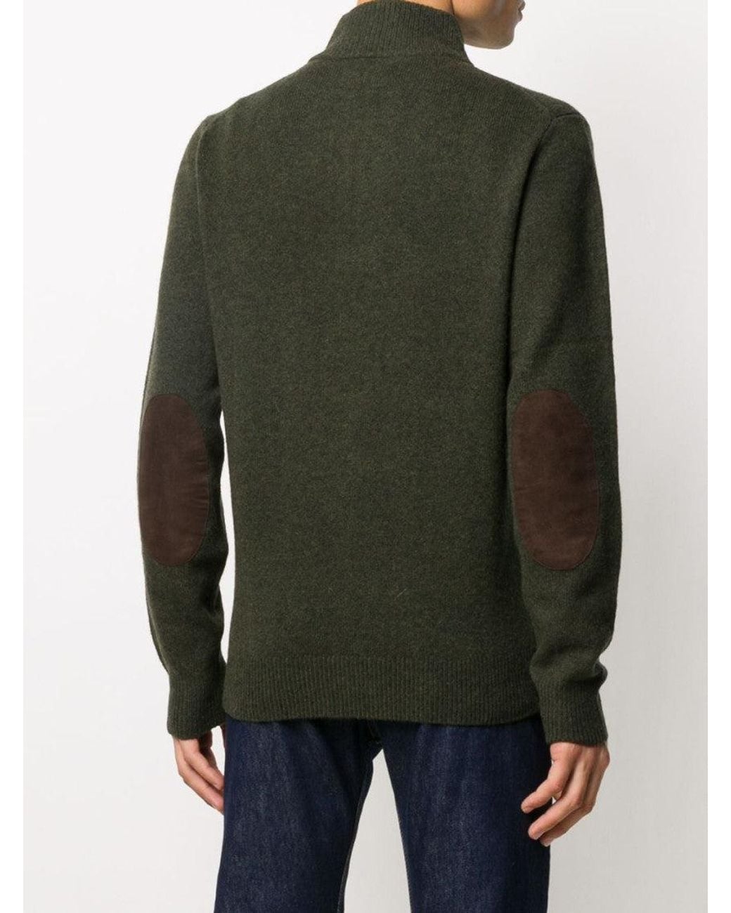 Barbour Green Essential Sweater for men