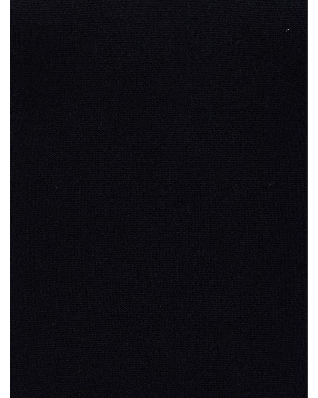 Max Mara Black Solid Round Neck Top