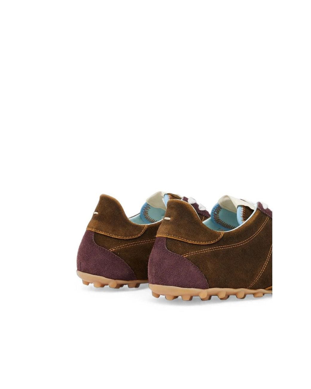 Maison Margiela Brown Color Block Signature Sneakers for men