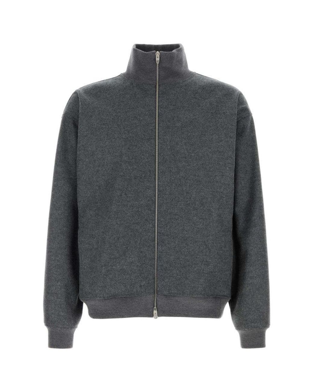 Jil Sander Gray Mock Collar Jacket