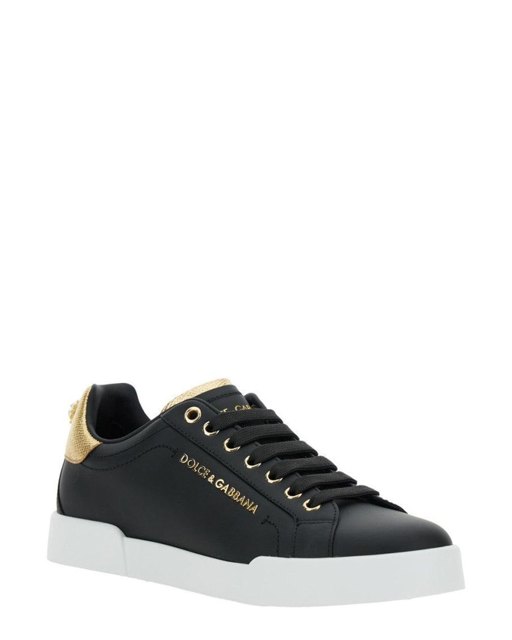 Dolce & Gabbana Black Low Top Sneakers