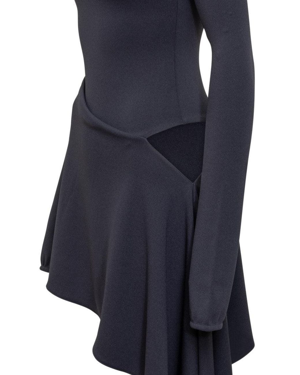 The Attico Blue Round Neck Midi Dress