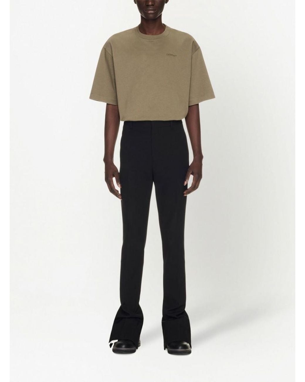 Off-White c/o Virgil Abloh Black Wool Skinny Trousers for men