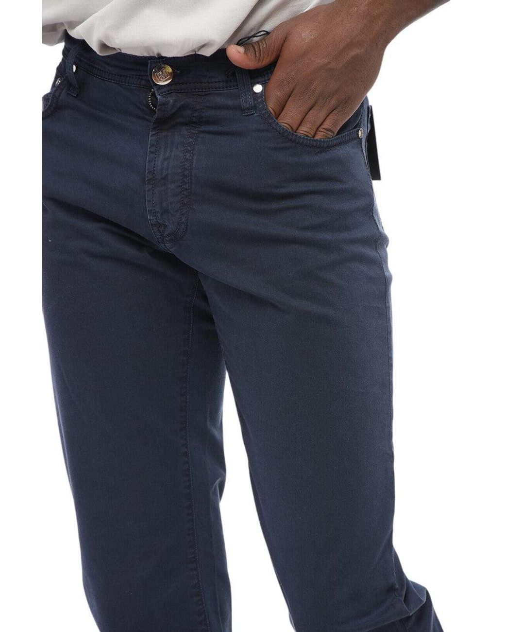 Corneliani Blue Mid Rise Jeans for men