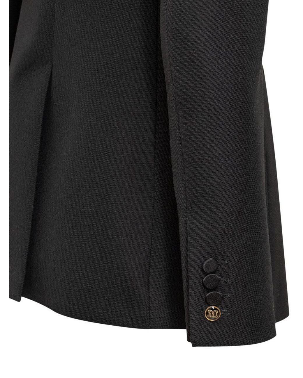Max Mara Black Elegant Virgin Wool Blazer