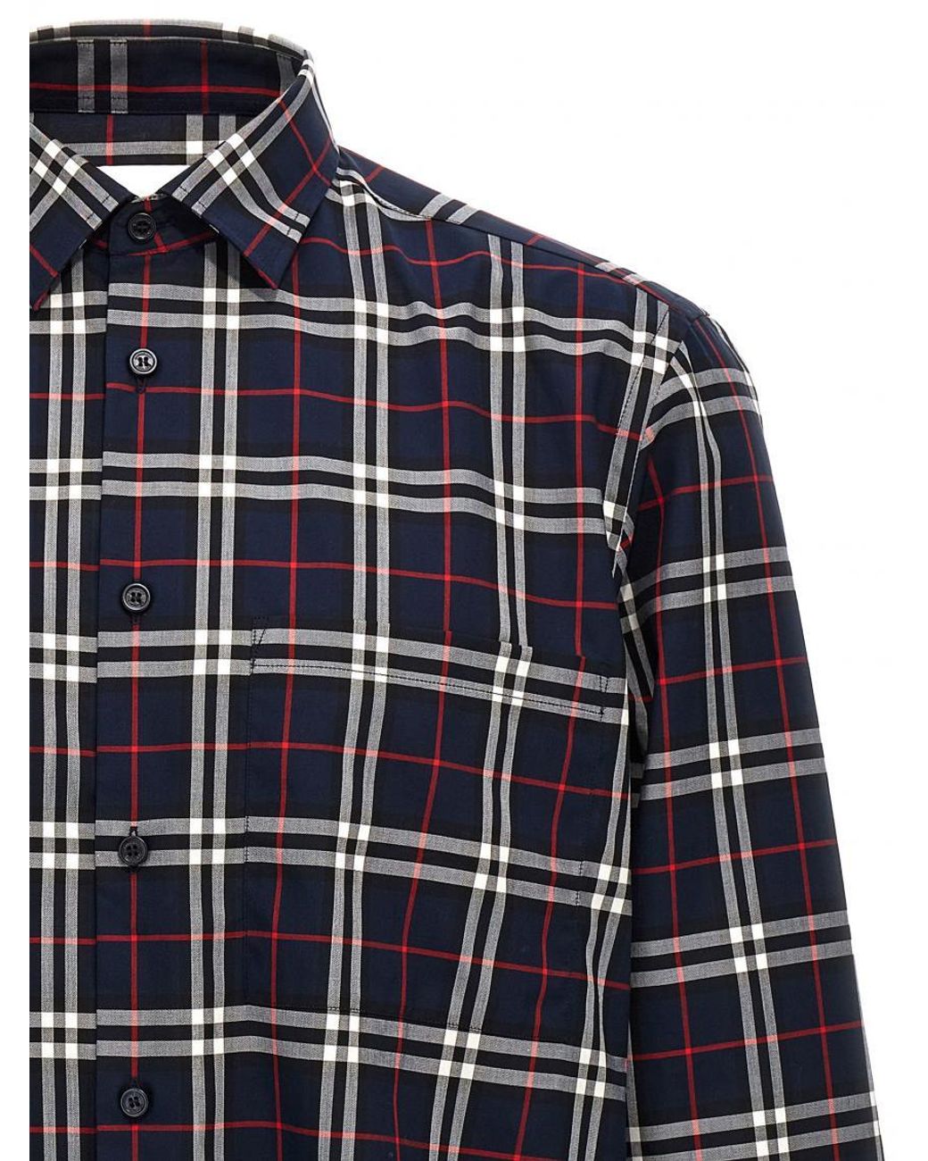 Burberry Blue Simpson Check Shirt for men