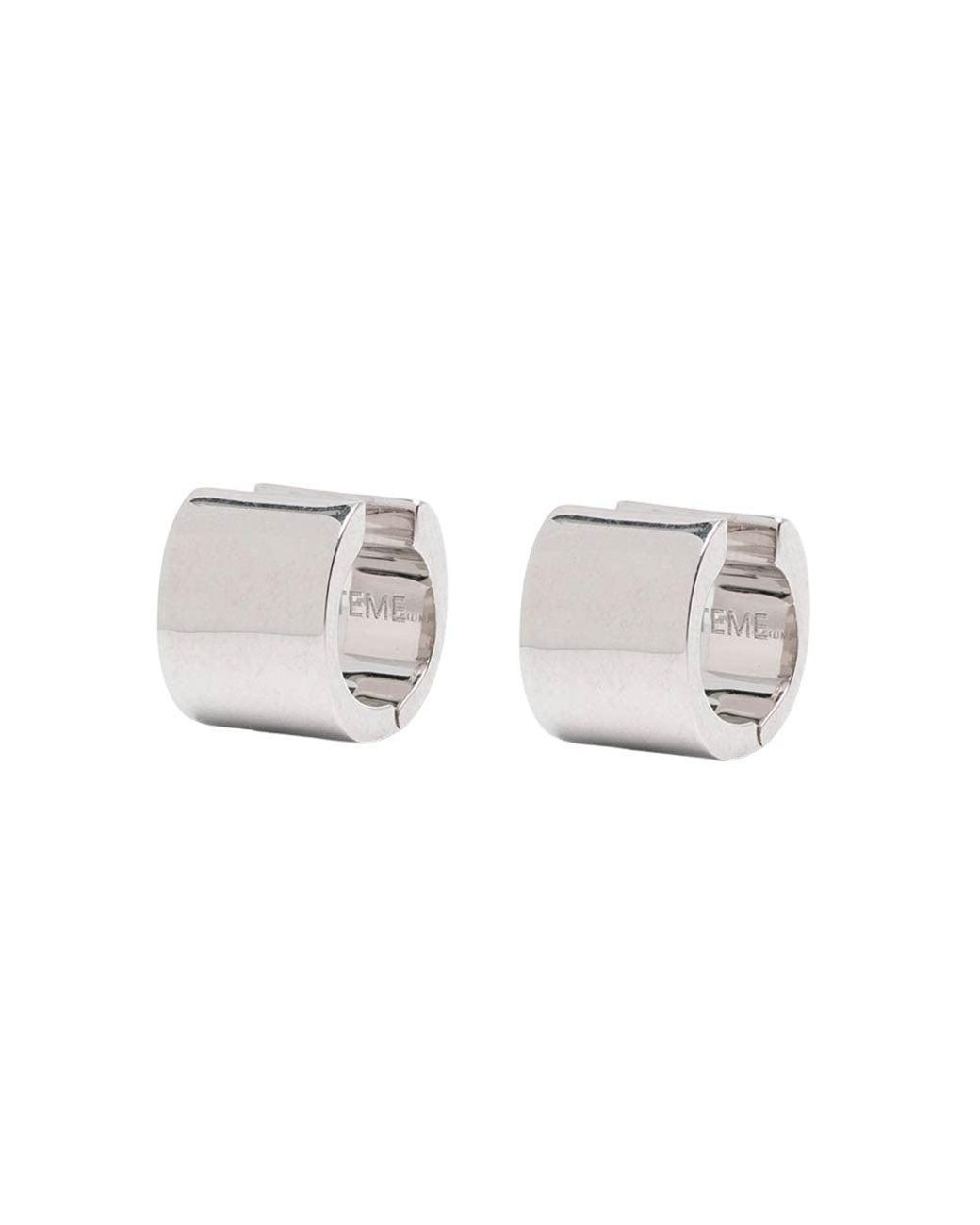 Totême White Huggies Earrings