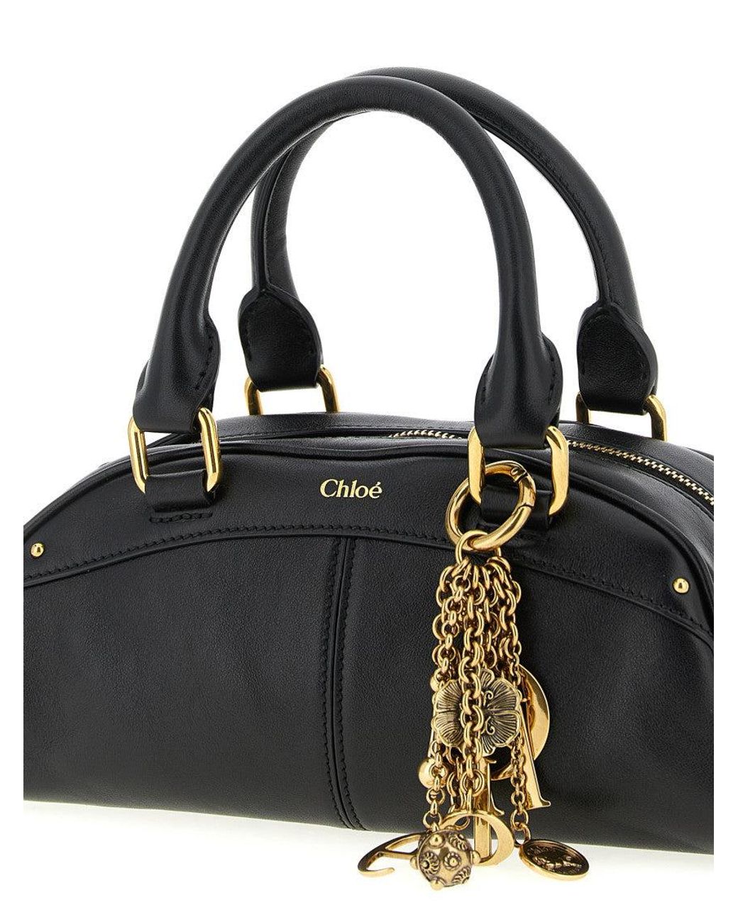 Chloé Black Logo Duffle Bag