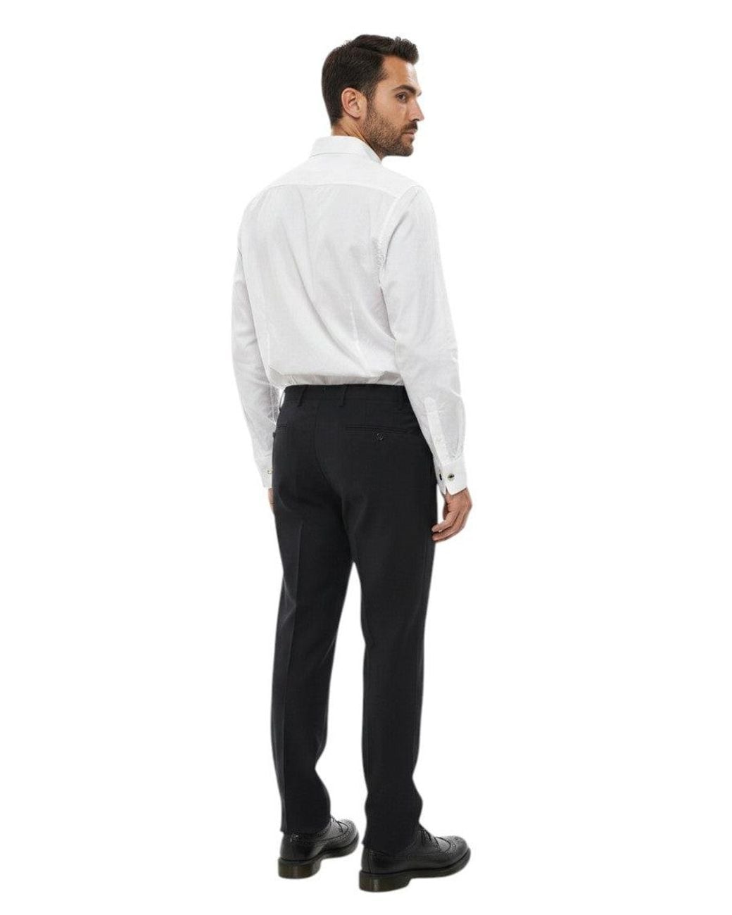 Corneliani Gray Regular Flat Front Pants for men