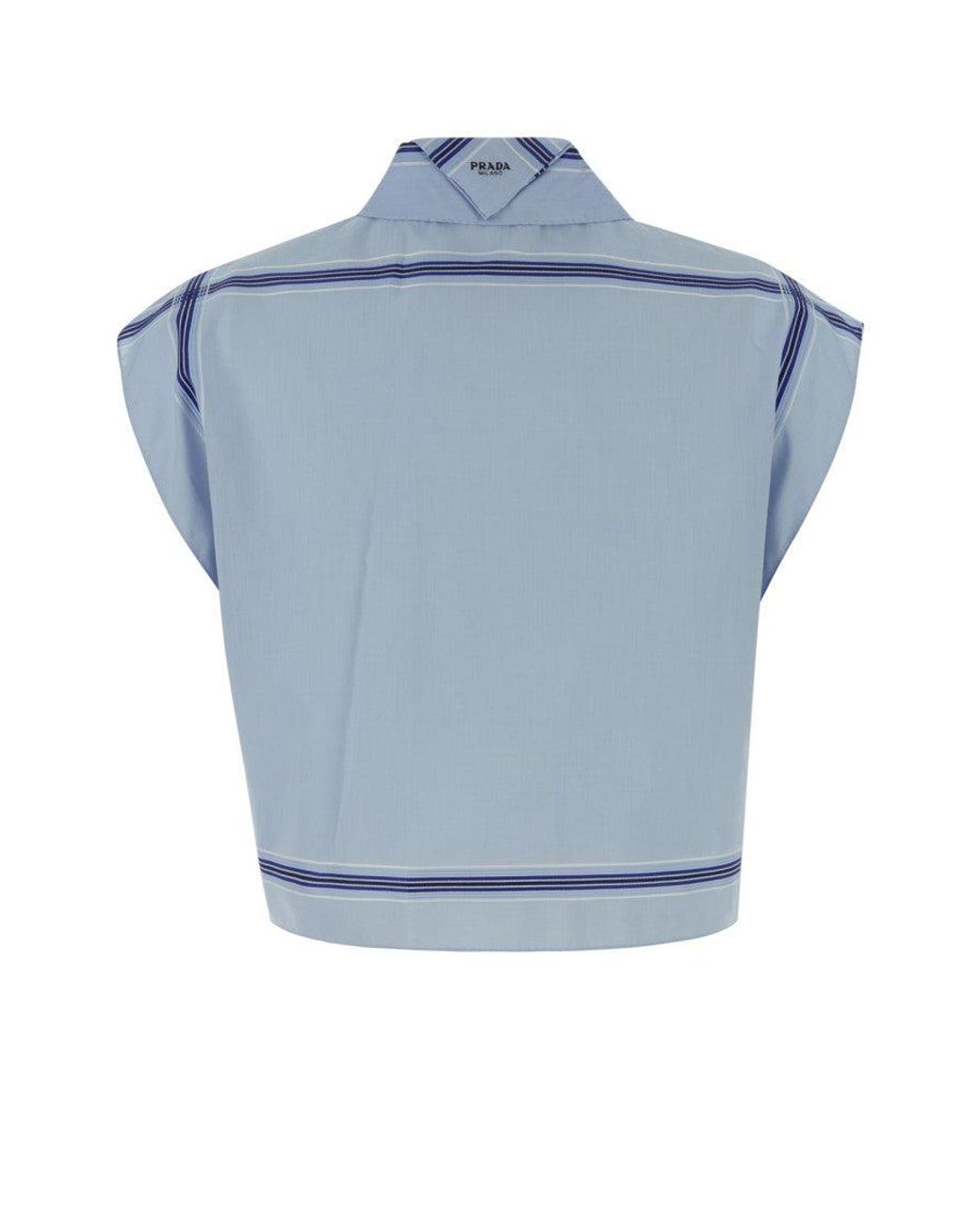 Prada Blue Regular Stripes Shirt