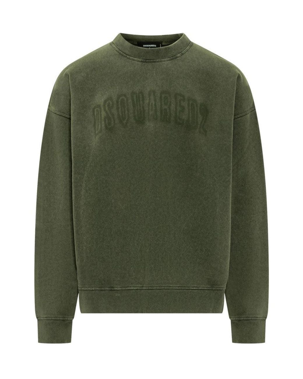 DSquared² Green Crew Neck Sweatshirt for men