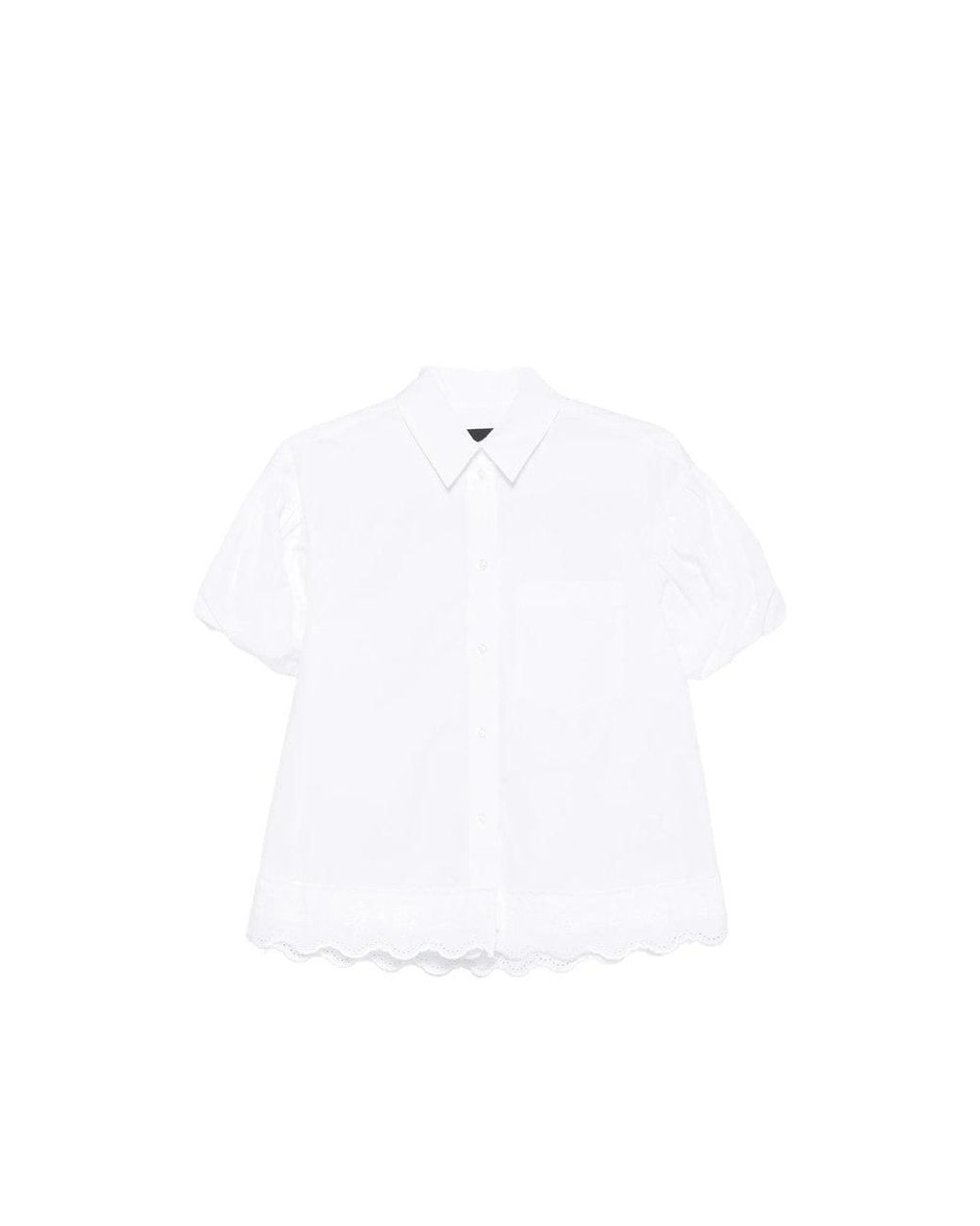 Simone Rocha White Regular Solid Shirt