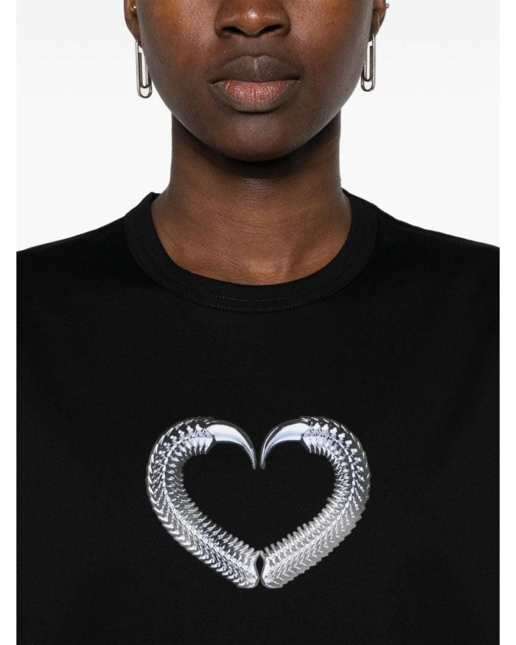 Junya Watanabe Black Printed Cotton T-Shirt