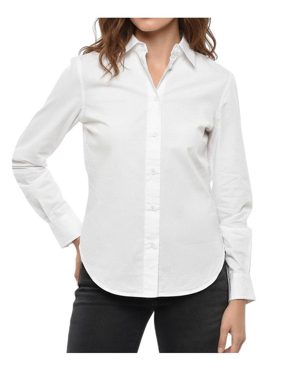 DIESEL White Slim Solid Shirt