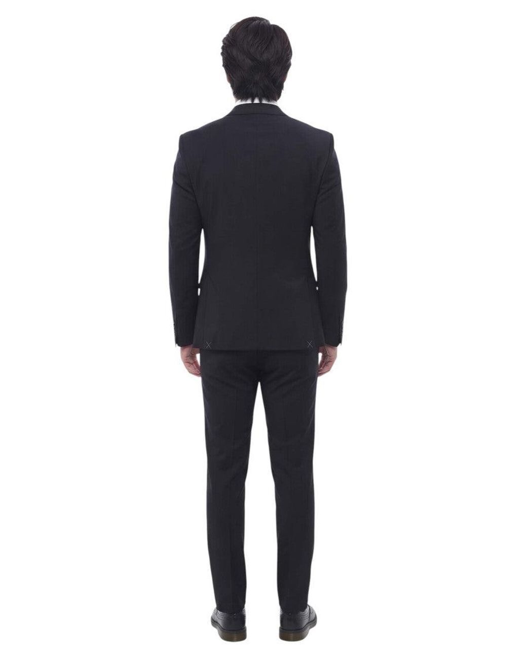 Corneliani Blue Notched Lapel Suit for men