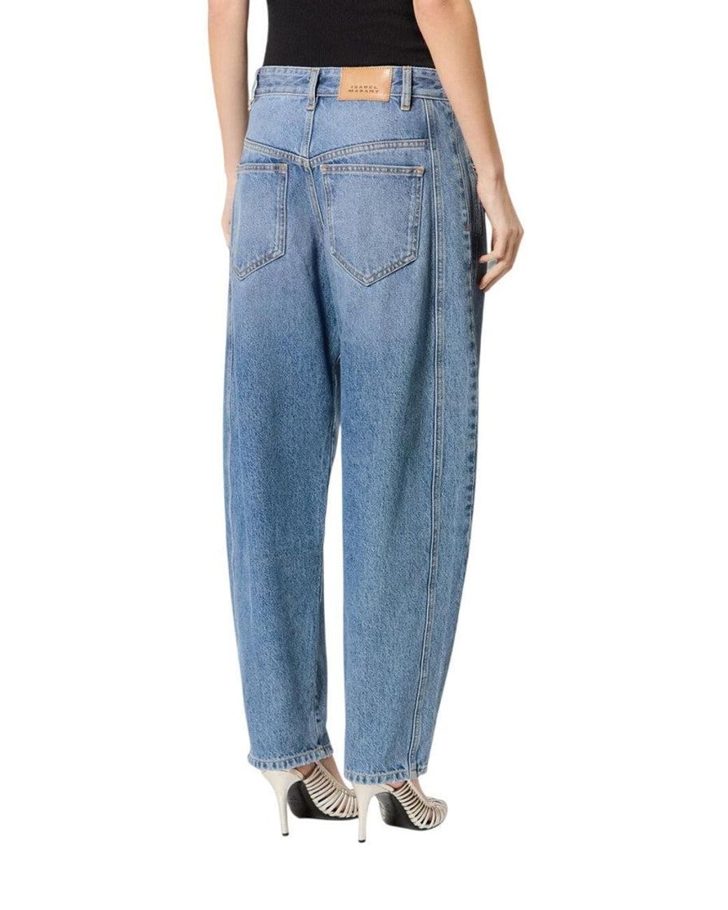 Isabel Marant Blue Loose High Rise Jeans