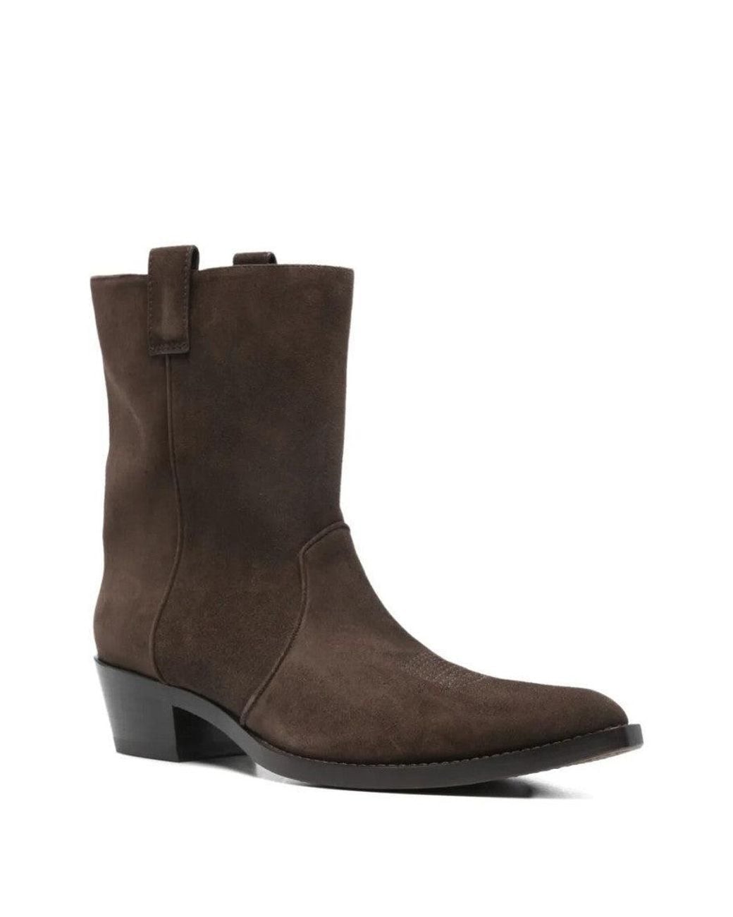 Khaite Brown Ankle Boots
