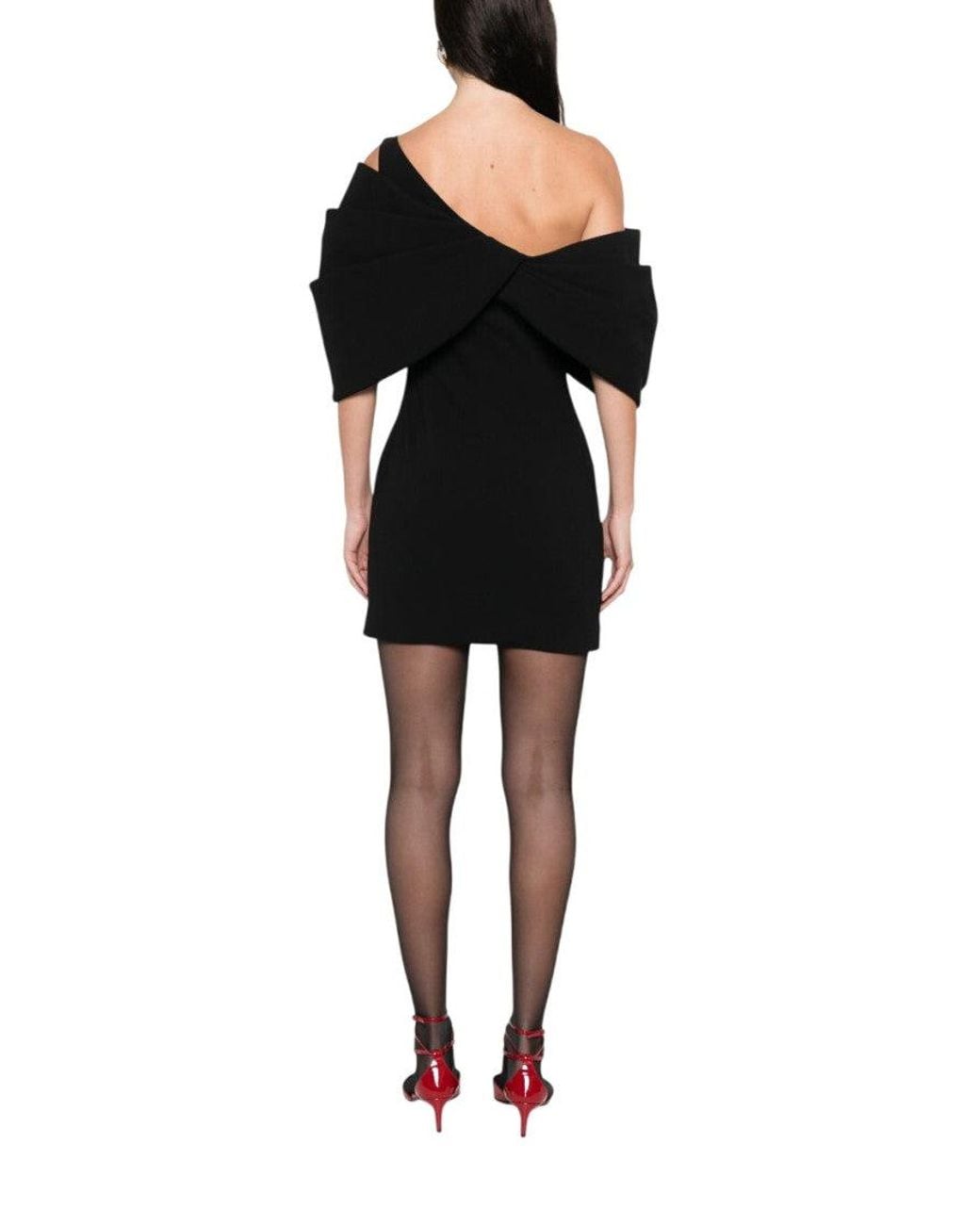 Solace London Black One Shoulder Dress