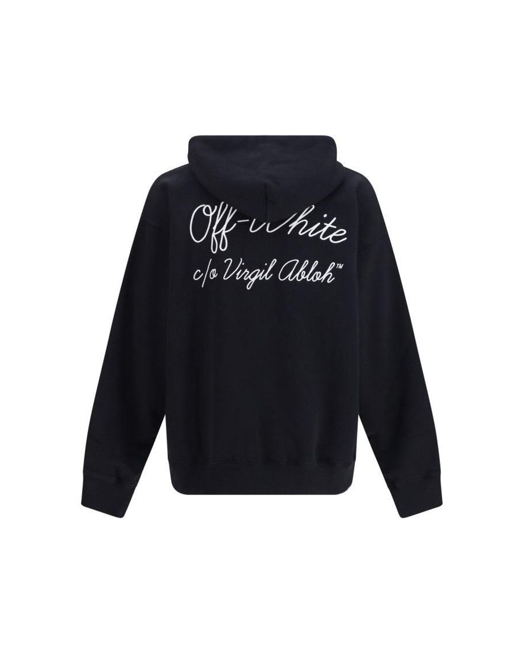 Off-White c/o Virgil Abloh Blue Script Logo Skate Hoodie for men