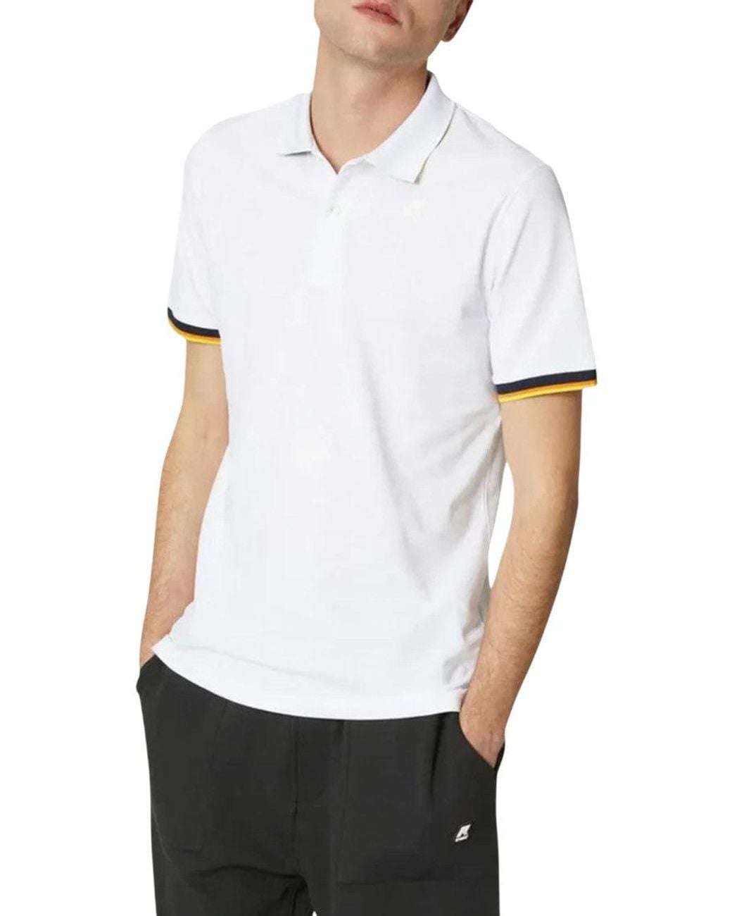 K-Way White Shirt Collar Polos for men