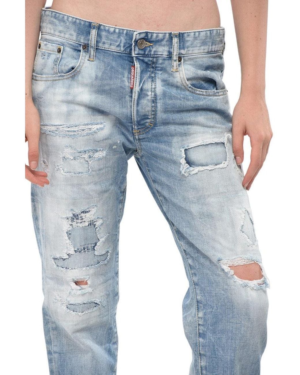 DSquared² Blue Regular Low Rise Jeans