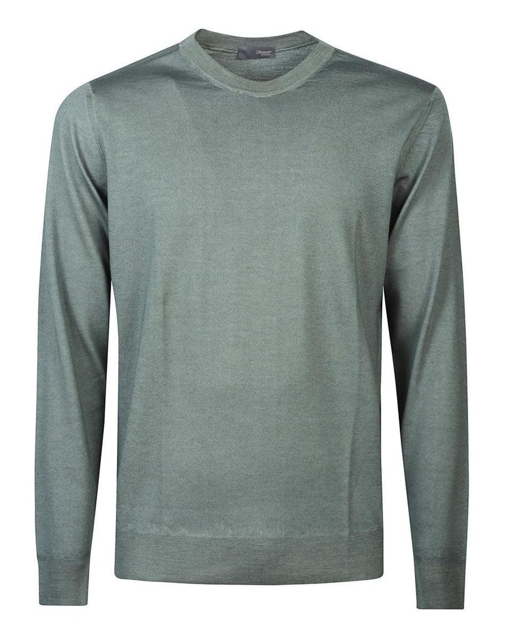 Drumohr Green Wool Sweater for men
