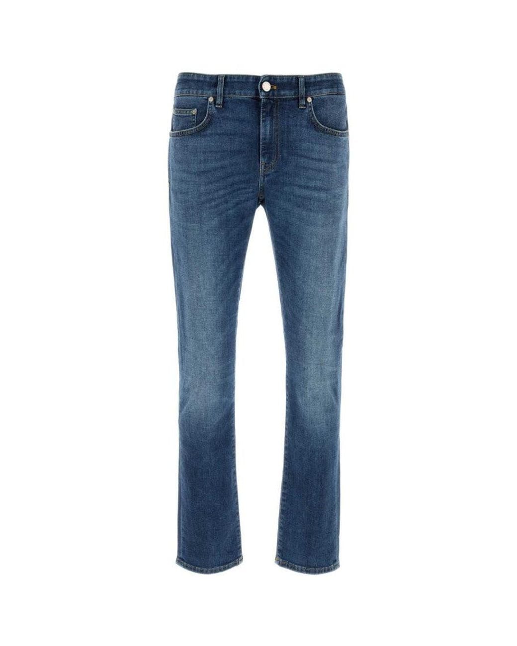 PT Torino Blue Mid Rise Jeans for men