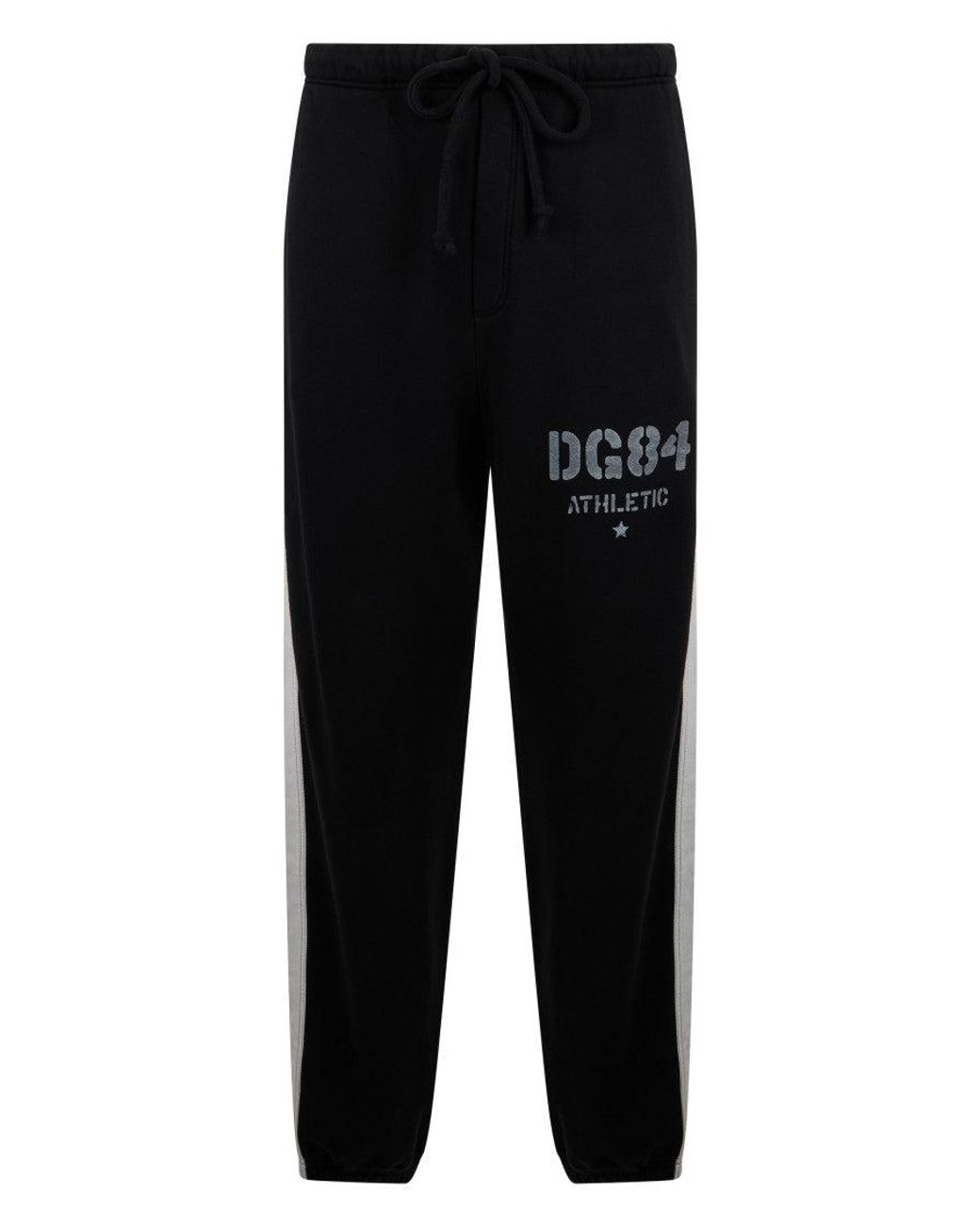 Dolce & Gabbana Black Track Trousers Cotton Pants for men