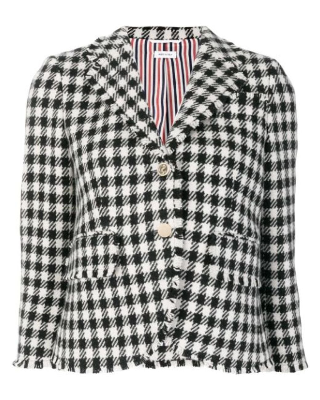 Thom Browne Black Checked Blazer