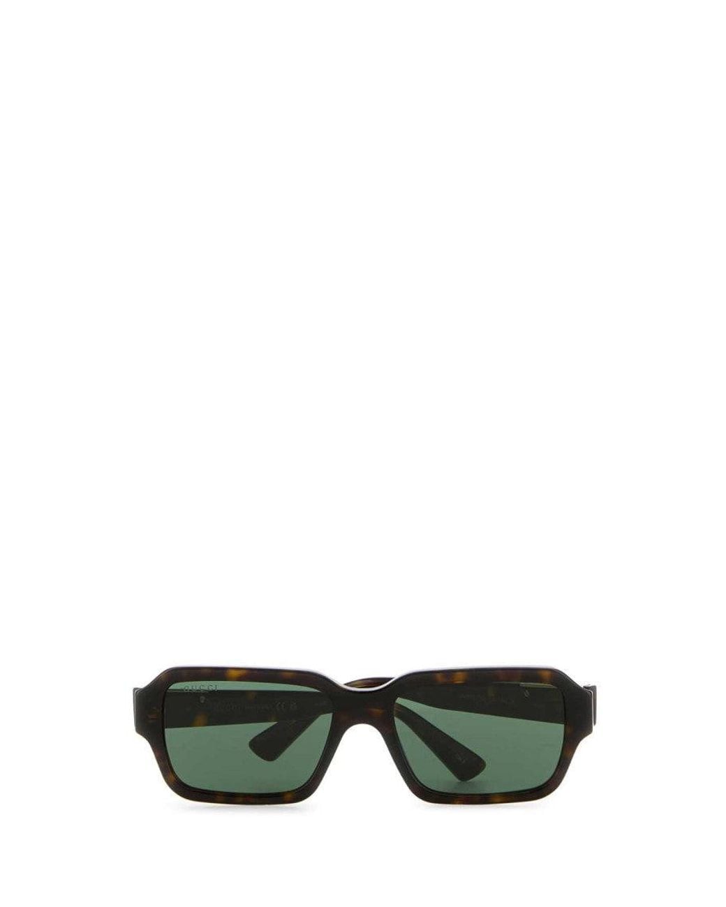 Gucci Green Rectangular Sunglasses for men