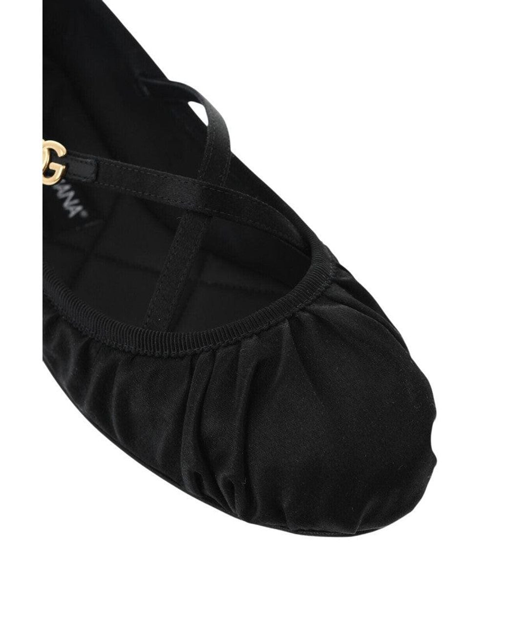Dolce & Gabbana Black Carryover Ballet Flats