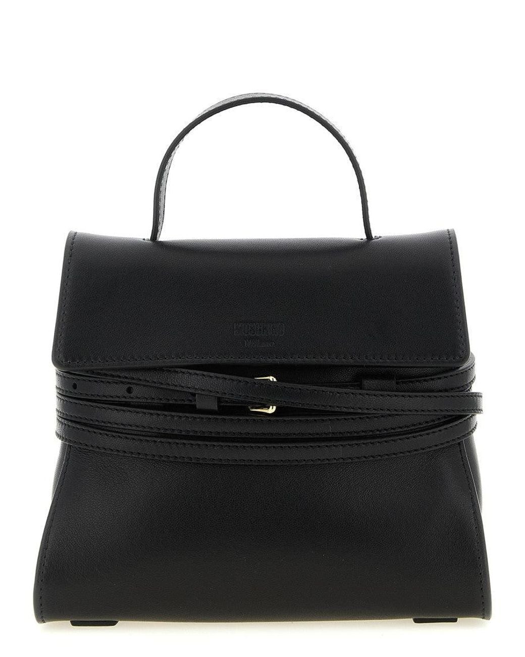 Moschino Black Tie Me Small Satchel