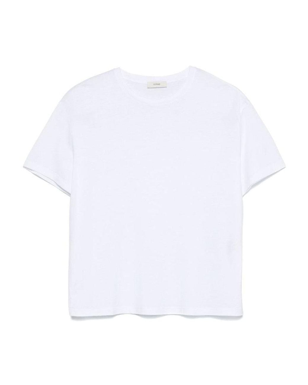 Totême White Cotton Blend T-Shirt
